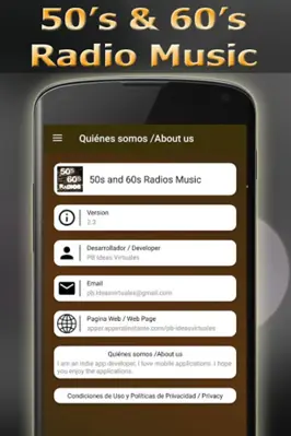 Radio Musica de los Sesentas 60s android App screenshot 0